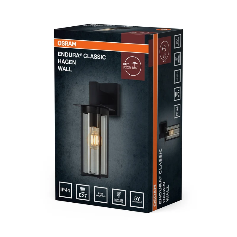 OSRAM ENDURA® Classic Hagen Applique da esterno E27 IP44 Grigio scuro