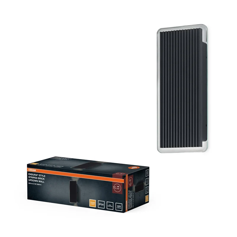 OSRAM ENDURA® Style Applique esterna Striped Brick Up-Down 6W IP54 grigio scuro