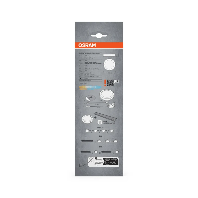 OSRAM Lampada sottopensile Flexus Spot 9,8W CCT dimmerabile bianca