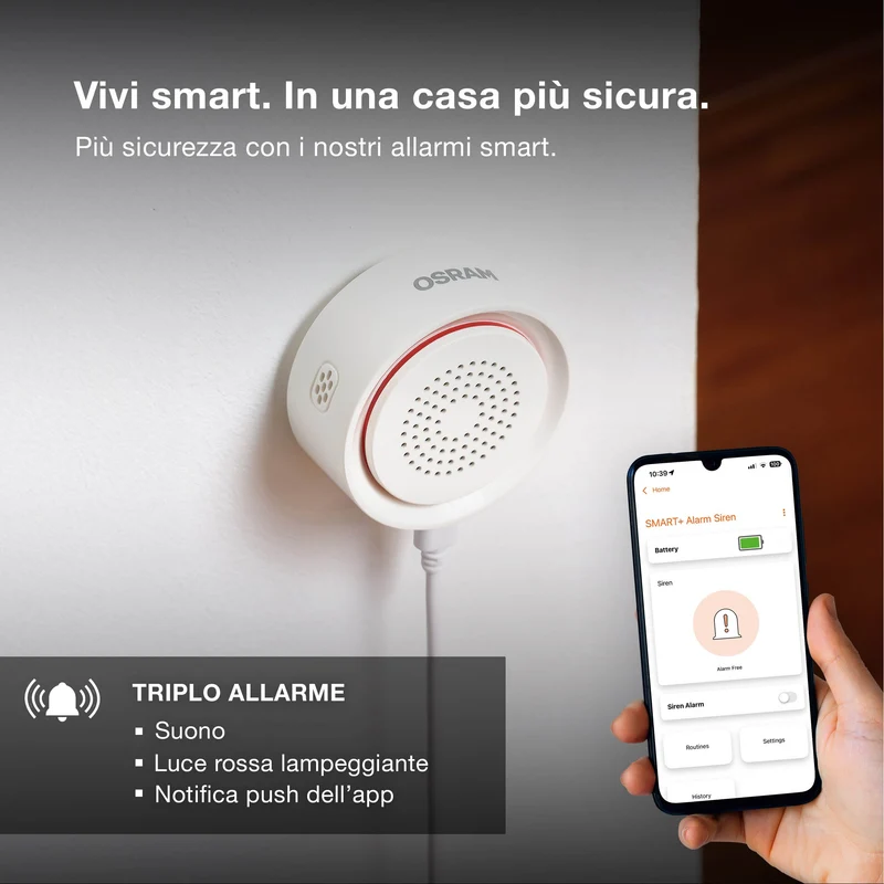 OSRAM SMART+ Sirena d'allarme con tecnologia WiFi