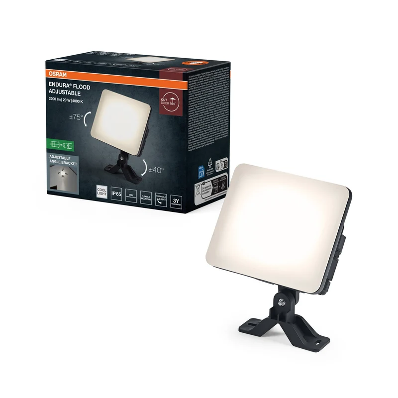 OSRAM ENDURA® Faretto esterno regolabile 20W 840 Nero