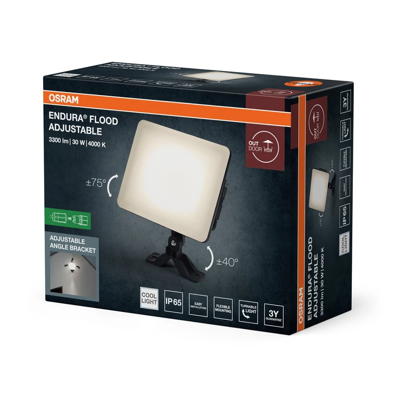 OSRAM ENDURA® Faretto esterno regolabile 30W 840 Nero