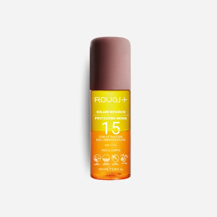 Solare Bifasico SPF15 con attivatore di melanina 100ml