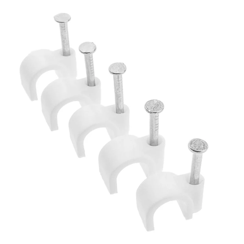 Isolatore fissacavo quadrato per cavo bianco 100 pezzi diametro 8 mm