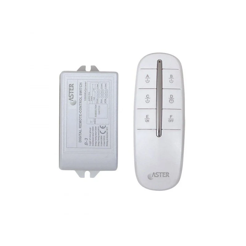 Sice Interruttore elettronico radiocontrollato 4 vie con telecomando, carico max 4 x 300, 1000W, 4799010