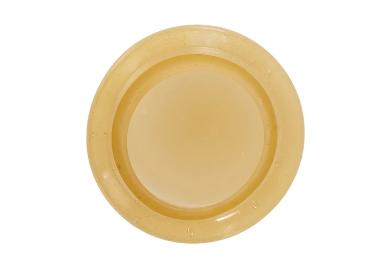 Casa Padrino Luxus Vasen 2er Set Ocker - Zwei Deko Gefäße aus durchgefärbtem Glas - Luxus Deko Accessoires