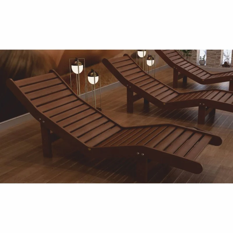 Casa Padrino Luxus Relax Liege Dunkelbraun 164 cm - Poolliege - Saunaliege - Garten Möbel - Pool Möbel - Sauna Möbel - Made in Italy