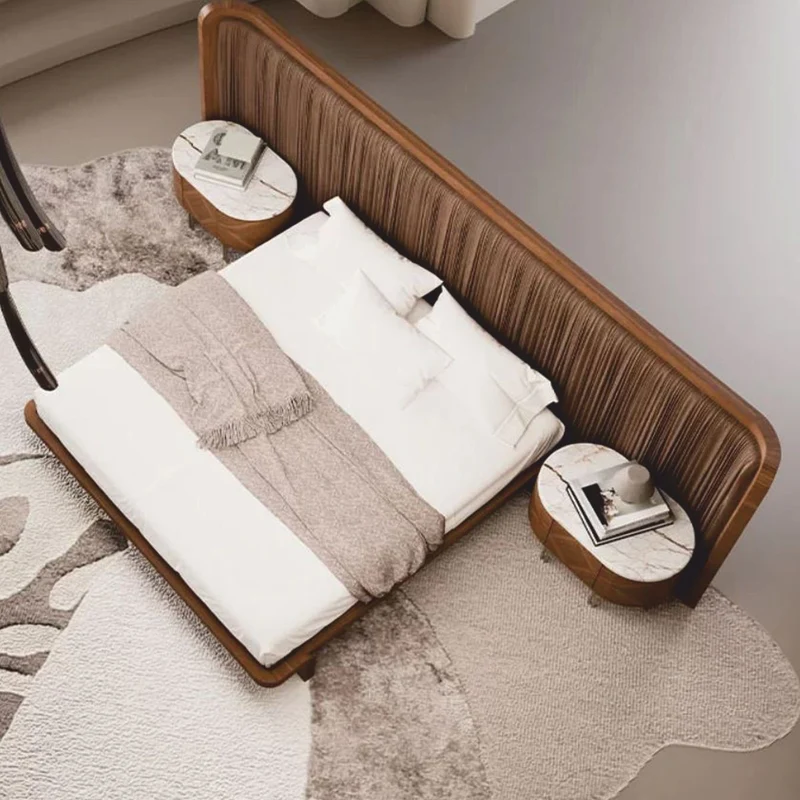 Casa Padrino Luxus Nachttisch Braun / Weiß / Messing 83 cm - Luxus Hotel & Schlafzimmer Möbel
