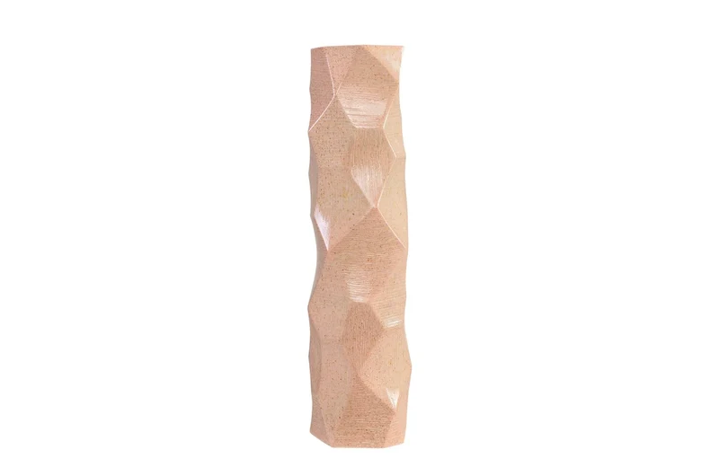 Casa Padrino Luxus Vase Ø 14 x H. 55 cm - Hohe schlanke Vase Abstract aus Steingut mit Dekor in Pastelltönen - Luxus Deko Accessoires
