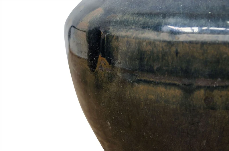 Casa Padrino Luxus Vase Ø 15-25 x H. 15-21 cm - Kleine Keramik Vase im Antik-Look, verschiedene Formen - Luxus Deko Accessoires