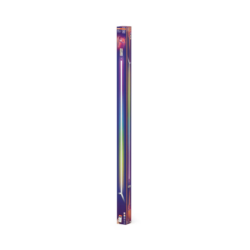 OSRAM Matter SMART+ Lampada da terra angolare sottile, con telecomando, bianco, 1400 mm, RGB + Tunable White (TW)