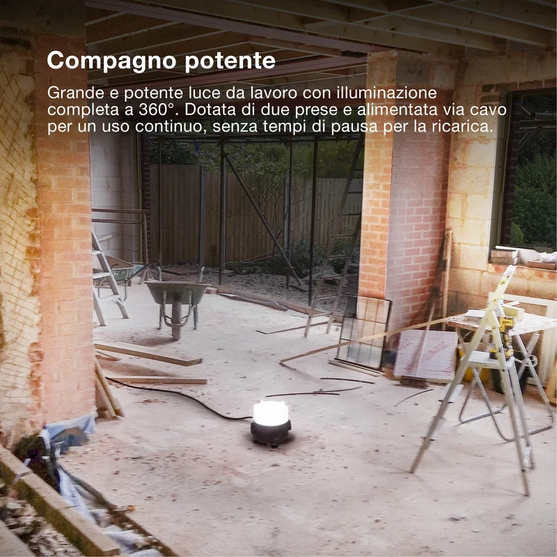 OSRAM LAMPADA DA LAVORO VALUE 360° Multipresa Faretto da cantiere 30W, 3700lm, 6500K
