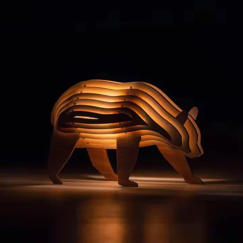 WildCraft™ Wooden Animal Light