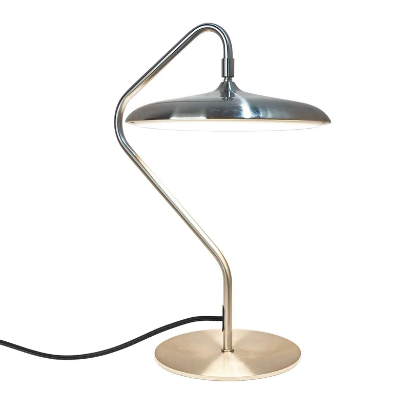 Artist - Lampe à poser à disque LED en acier, style vintage