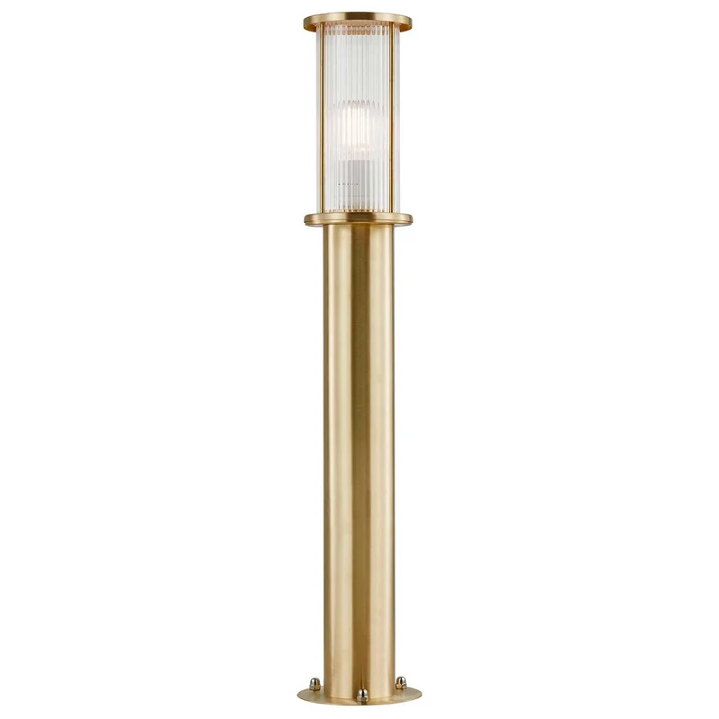 Linton - Borne extérieure à diffuseur strié en acier ou laiton, style moderne