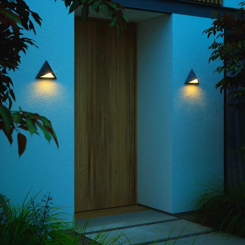 Konit - Applique murale extérieure orientable en acier, style moderne