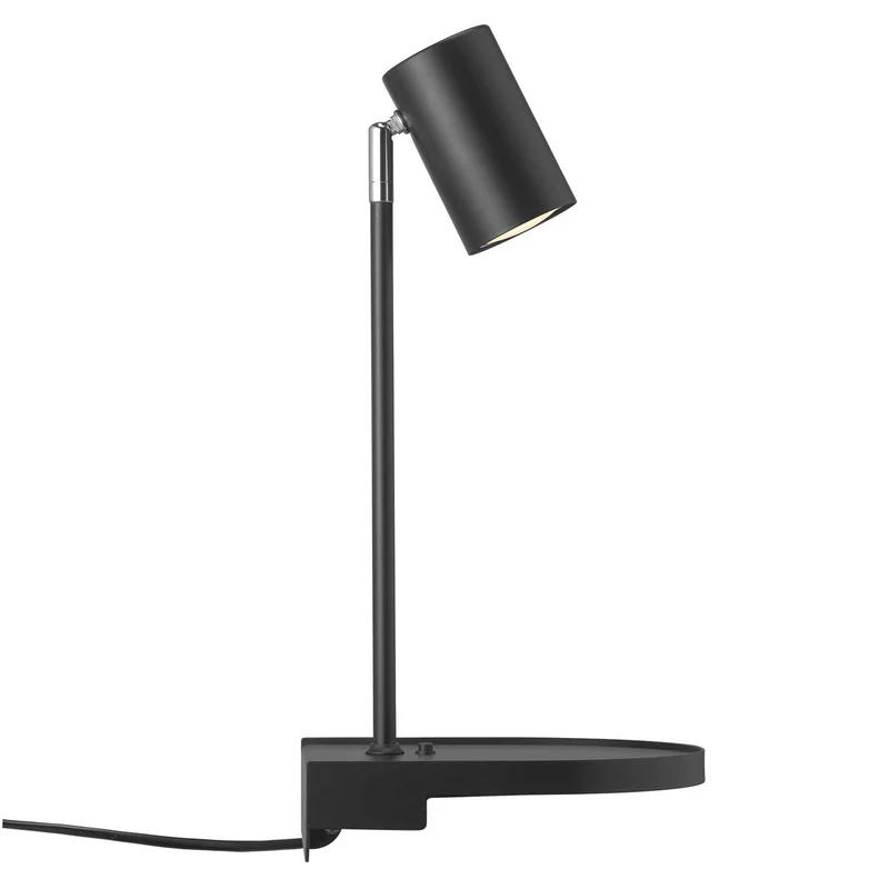 Cody - Applique murale de chevet fonctionnelle en acier, style moderne