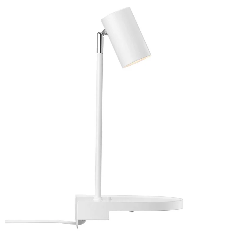 Cody - Applique murale de chevet fonctionnelle en acier, style moderne