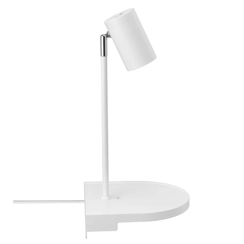 Cody - Applique murale de chevet fonctionnelle en acier, style moderne