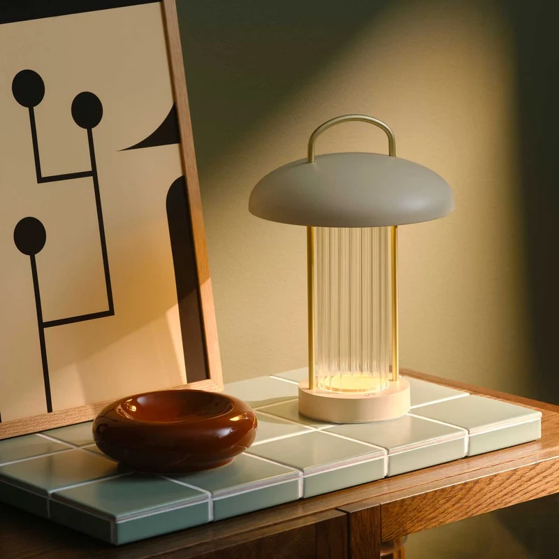 Mirano - Lampe sans fil LED pastel dimmable en acier et plastique, style moderne