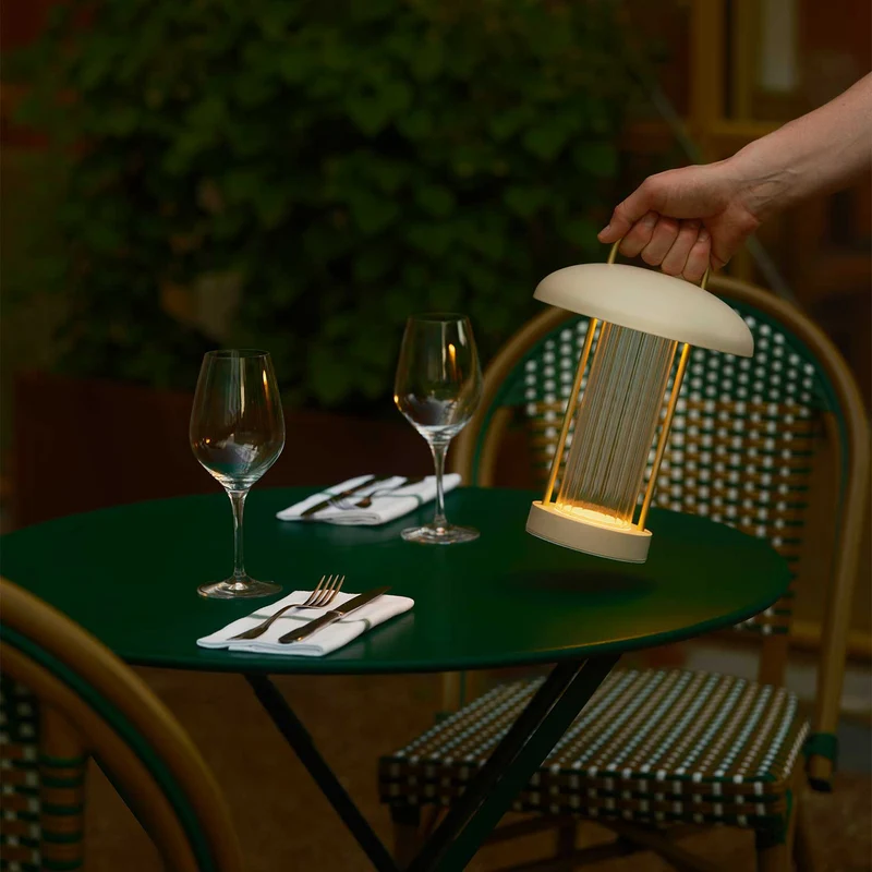 Mirano - Lampe sans fil LED pastel dimmable en acier et plastique, style moderne