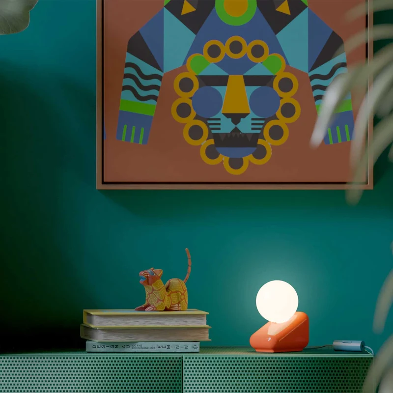 Flip - Lampe à poser en céramique, style éclectique, H 15 cm