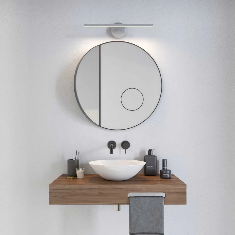 Ip - Applique murale LED pour miroir en acier, style moderne