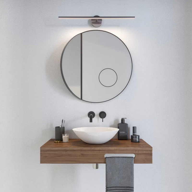 Ip - Applique murale LED pour miroir en acier, style moderne