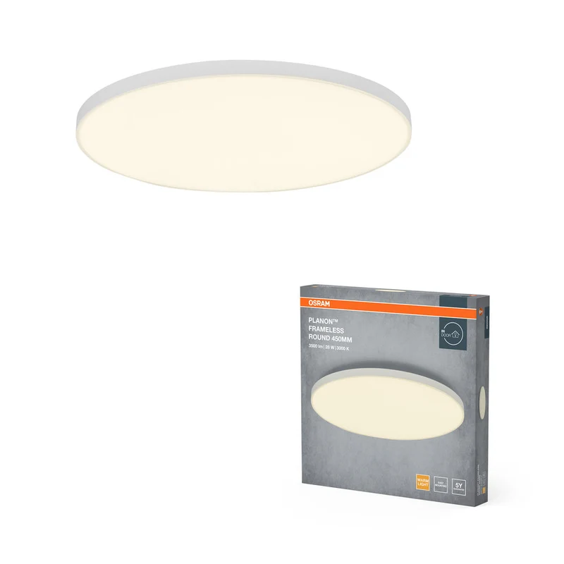 OSRAM Planon Plafoniera Rotonda Senza Cornice, 28W, 450mm