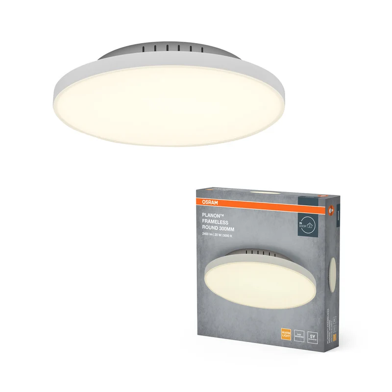 OSRAM Planon Plafoniera Rotonda Senza Cornice, 19W, 300mm