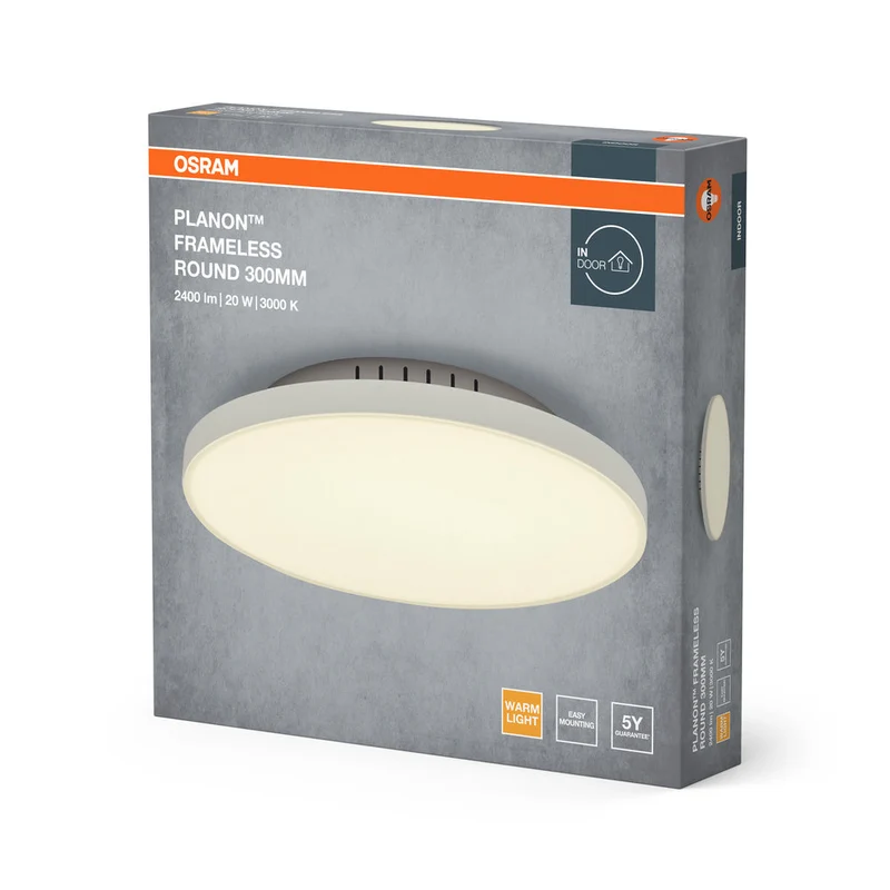 OSRAM Planon Plafoniera Rotonda Senza Cornice, 19W, 300mm