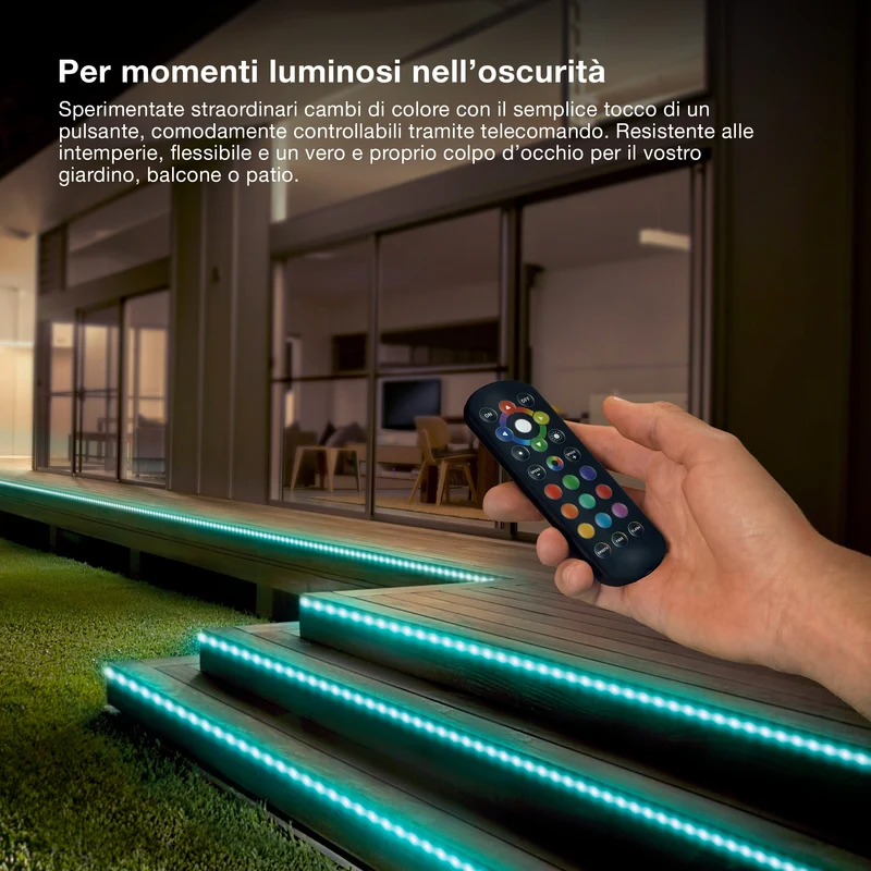 OSRAM STRISCIA LED FLESSIBILE DA ESTERNO RGB 15M TELECOMANDO