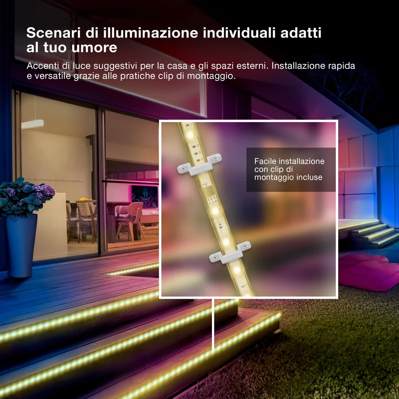 OSRAM STRISCIA LED FLESSIBILE DA ESTERNO RGB 15M TELECOMANDO