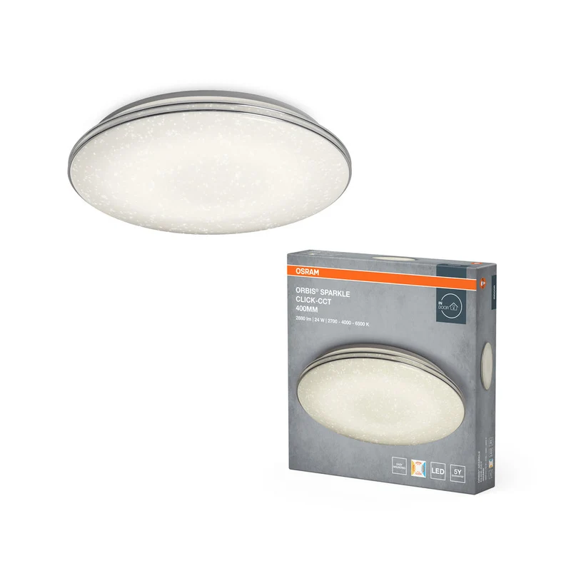 OSRAM ORBIS® Plafoniera Sparkle Click-CCT 400mm 24W, 2000 lm, 2700…6500 K, Bianco Regolabile