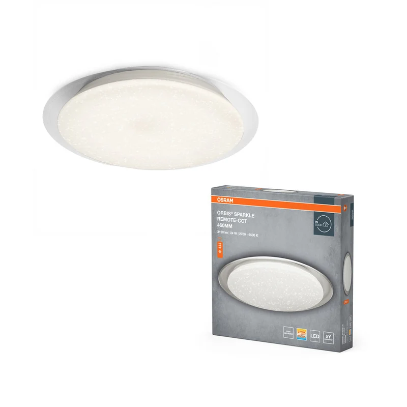 OSRAM ORBIS® Plafoniera Sparkle Remote-CCT 460mm 24W, 2000 lm, 2800…6000 K, Bianco Regolabile