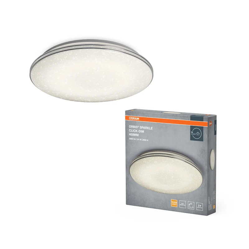 OSRAM ORBIS® Plafoniera Sparkle Click-DIM 400mm 24W, 2000 lm, 3000 K, Bianco caldo