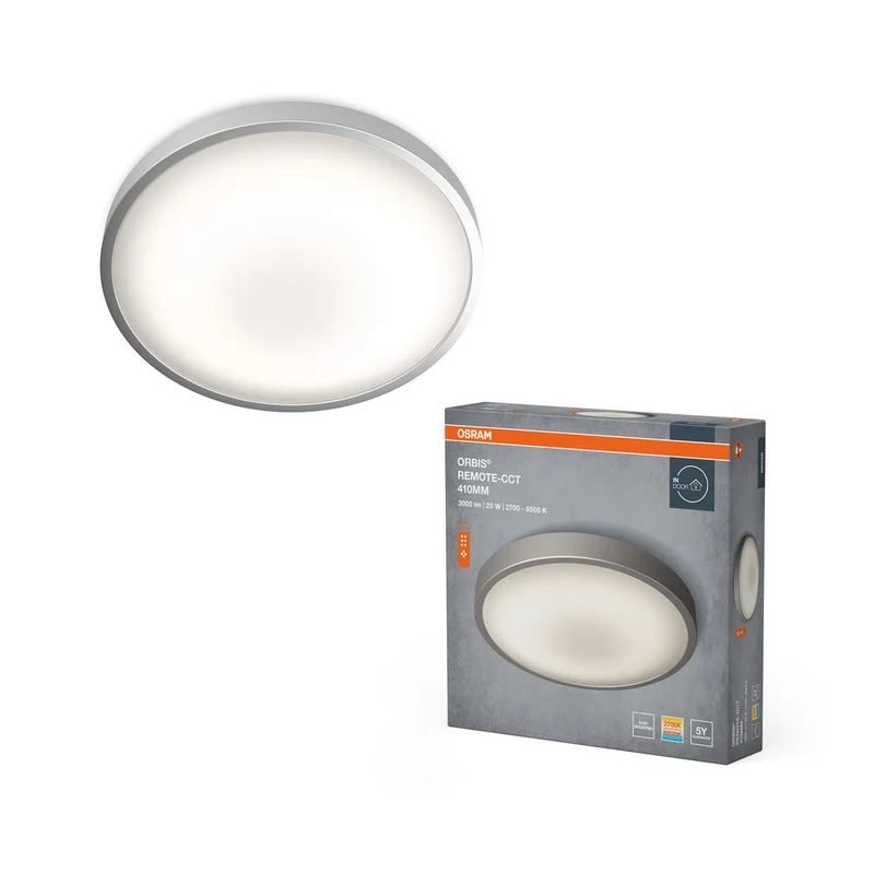 OSRAM ORBIS® Plafoniera CCT / DIM Telecomando-CCT 410mm 25W, 1800 lm, 2700…6500 K, Bianco Regolabile