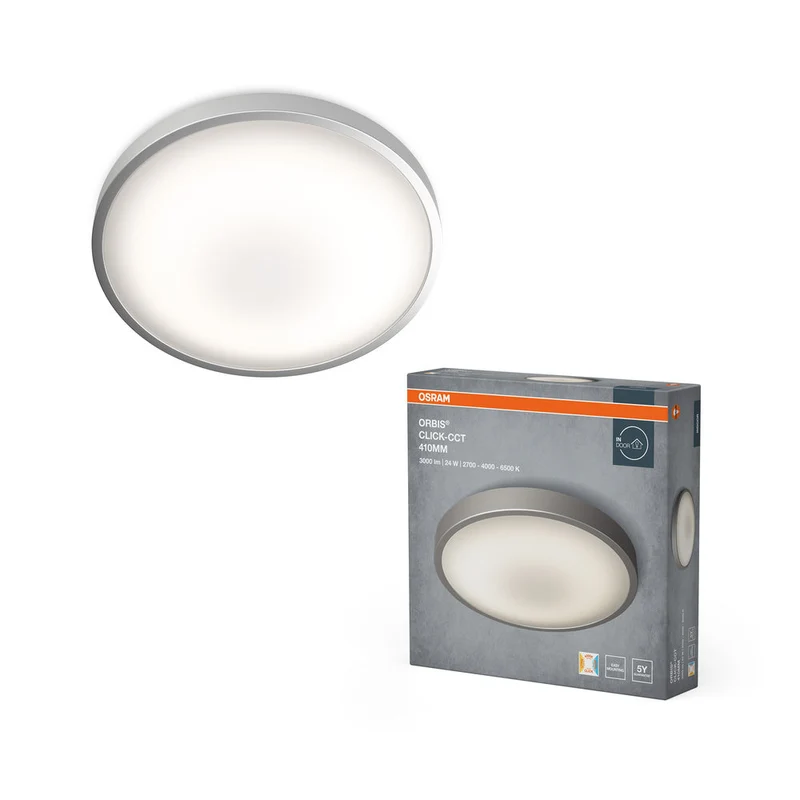 OSRAM ORBIS® Plafoniera CCT / DIM Click-CCT 410mm 24W, 1800 lm, 2700 K / 4000 K / 6500 K, Bianco caldo|Bianco freddo|Luce diurna fredda