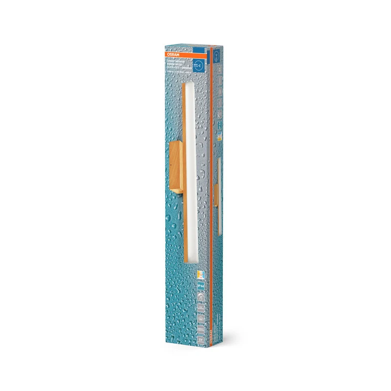 OSRAM Orbis Specchio Lampada da Specchio, Bagno, Click-CCT, 10W, 60cm, Decorazione in Legno, IP44