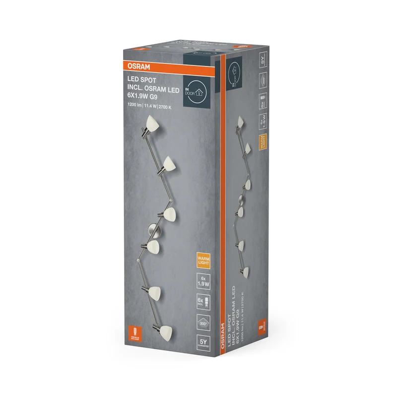 OSRAM LED SPOT G9 G9 6 x 1.9W, 1200 lm, 2700 K, Bianco caldo