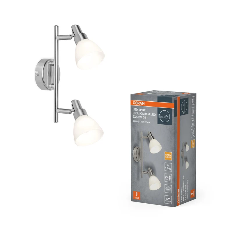 OSRAM LED SPOT G9 G9 2 x 1.9W, 400 lm, 2700 K, Bianco caldo