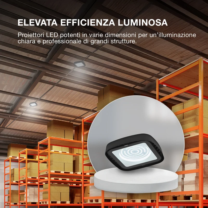 OSRAM Highbay Ufo lampada da soffitto, 130W, IP65, nero