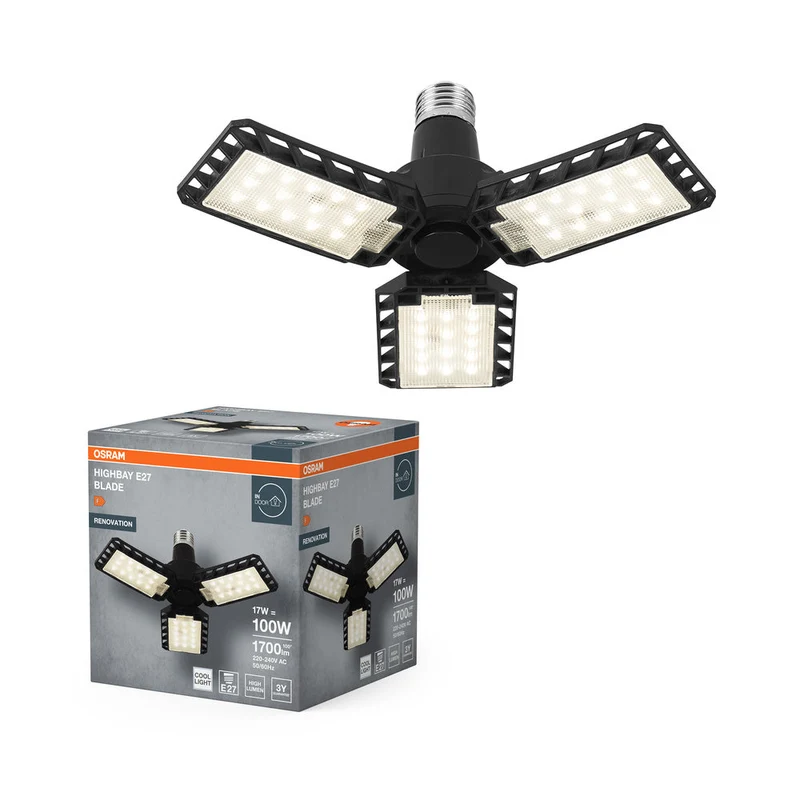 OSRAM Highbay Blade lampada da soffitto con ali, 17W, E27