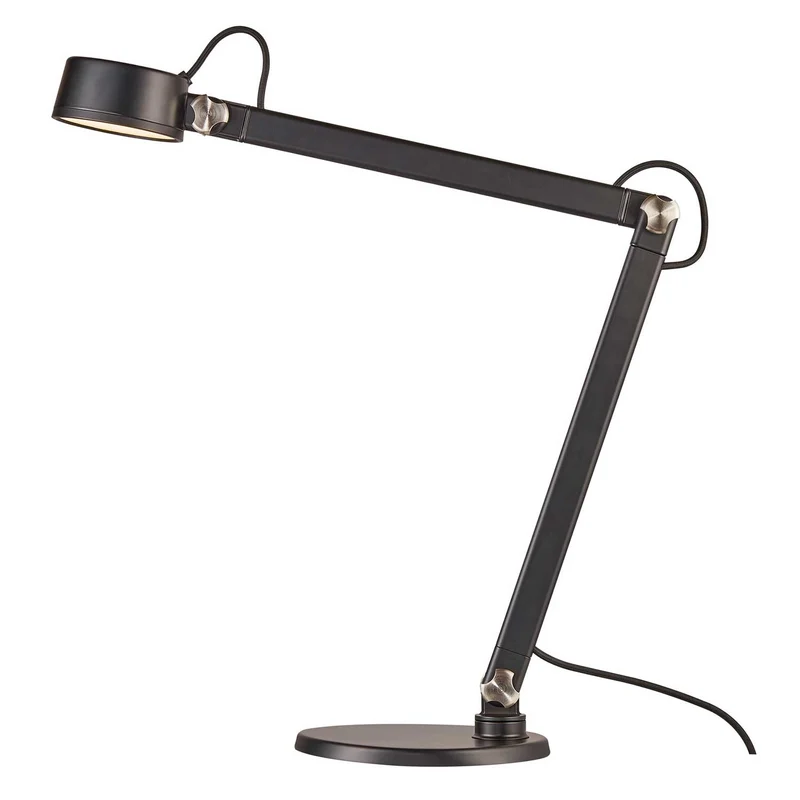 Nobu - Lampe à poser de bureau articulée en acier, style contemporain