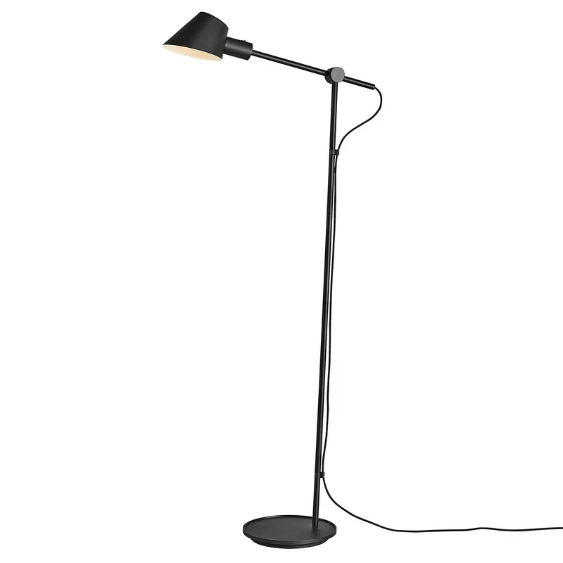 Stay - Lampadaire à bras articulé en acier, style contemporain