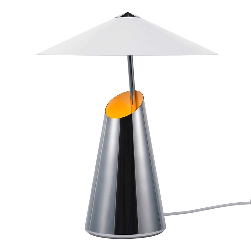 Taido - Lampe à poser à abat-jour inclinable en acier, style contemporain
