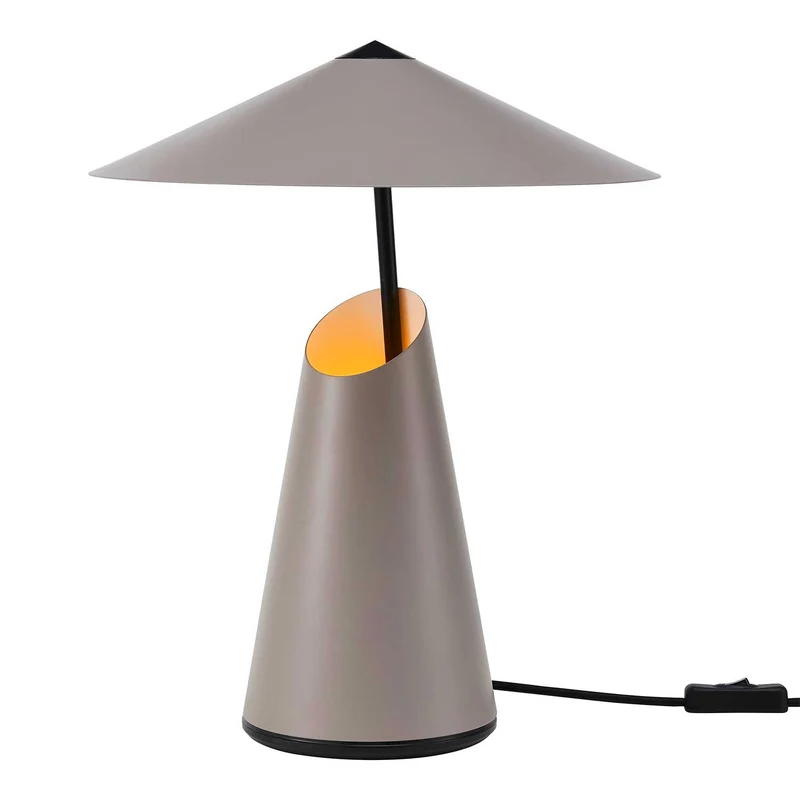 Taido - Lampe à poser à abat-jour inclinable en acier, style contemporain