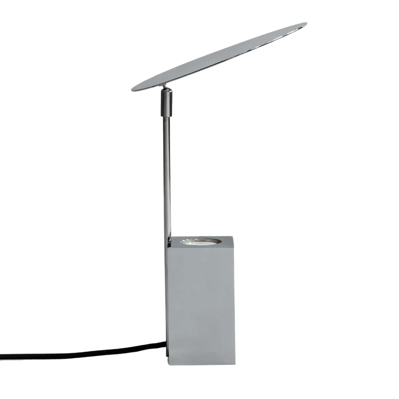 Reflect Table - Lampe à poser contemporaine en acier chromé, 39 cm