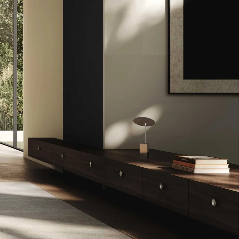 Reflect Table - Lampe à poser contemporaine en acier chromé, 39 cm