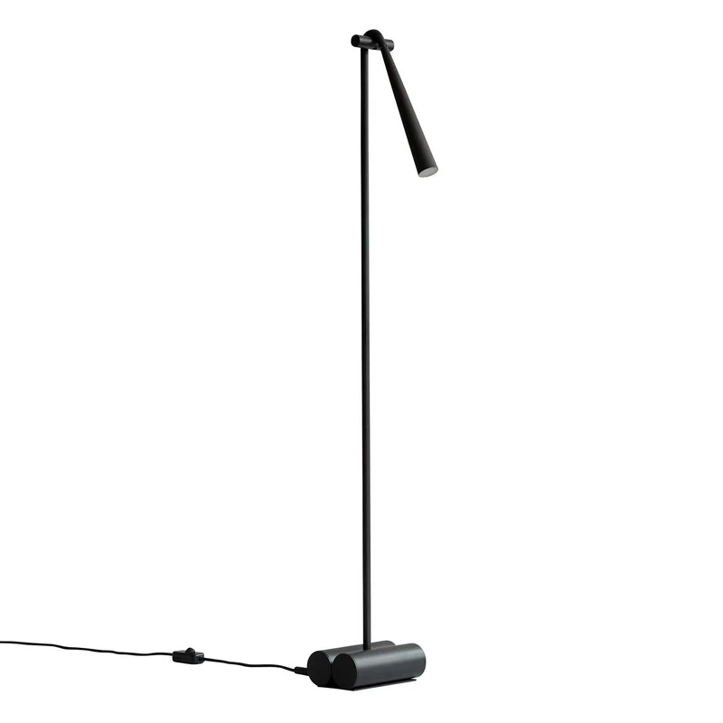 Snake - Lampadaire minimaliste en acier, hauteur 130 cm